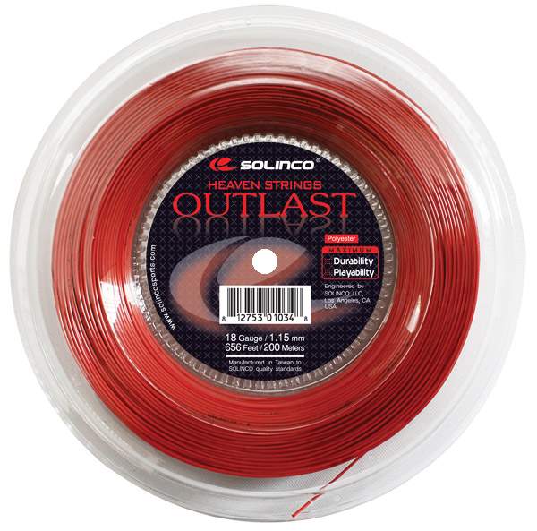 Solinco Outlast Reel 656' (Red)