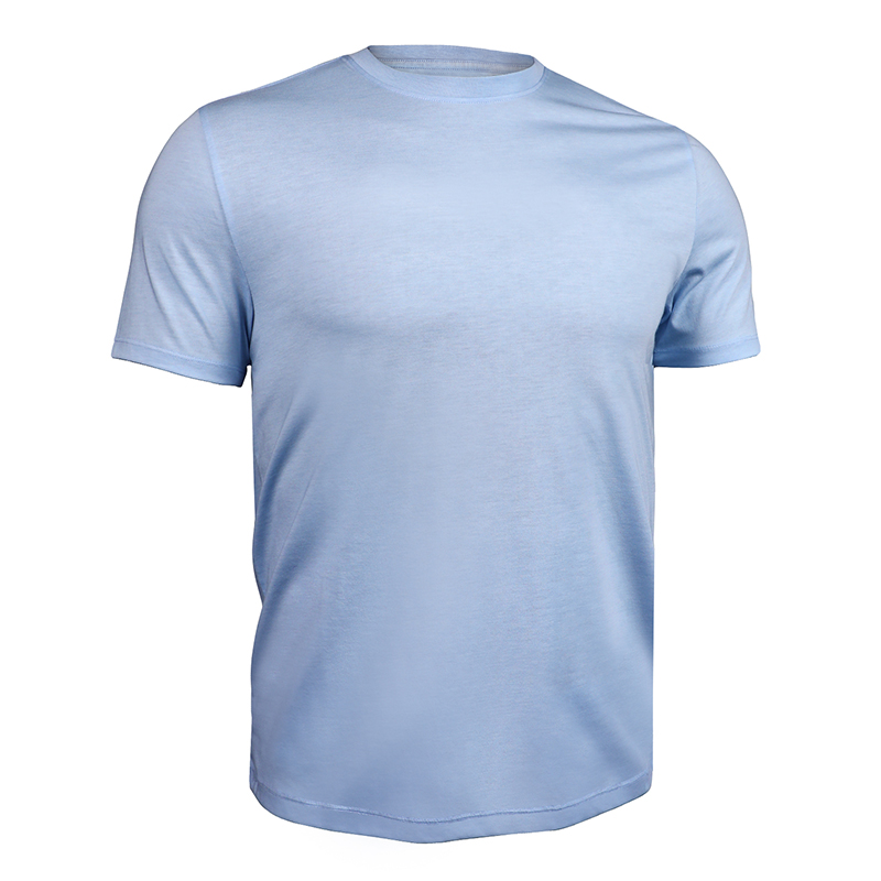 2UNDR All Day Crew Tee (M) (Heathered Light Blue)