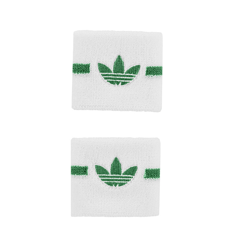 adidas Tennis Small Wristbands (2x) (White/Green)