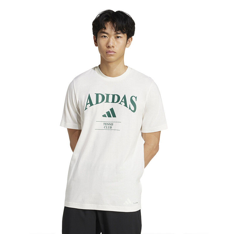 adidas Heritage Tennis Graphic Tee (M) (Chalk White)