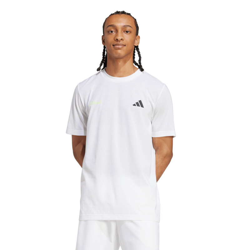 adidas Tennis US Graphic Tee (M) (White)
