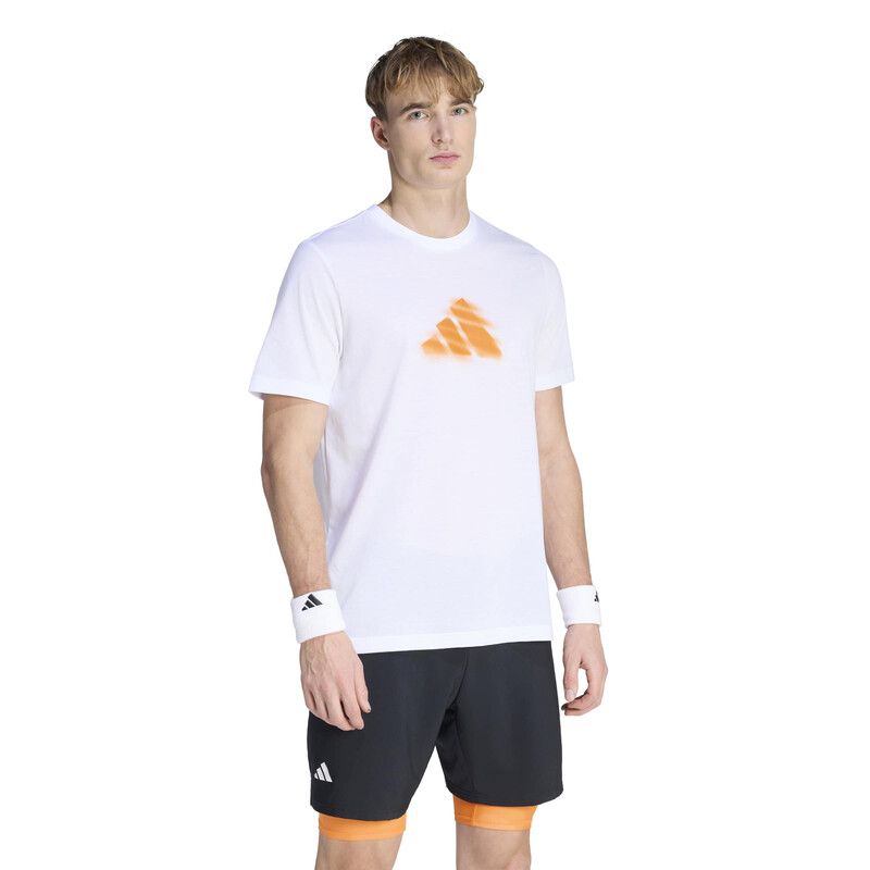 adidas Clay Graphic Tee (M) (White)