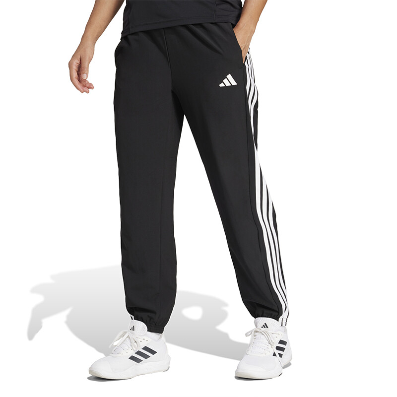 adidas Train Essentials 3 Stripes Woven Pant (W) (Black)