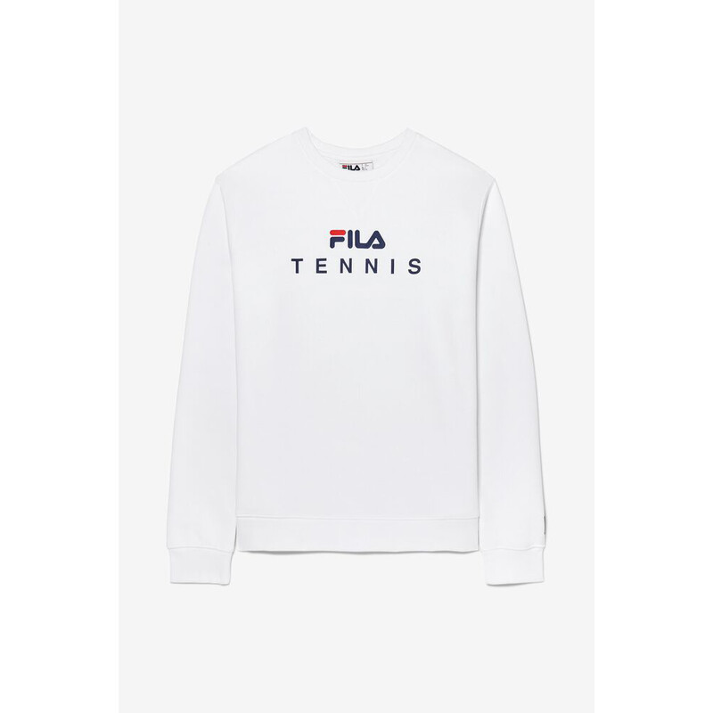 FILA Unisex Tennis Crewneck Sweatshirt (White)