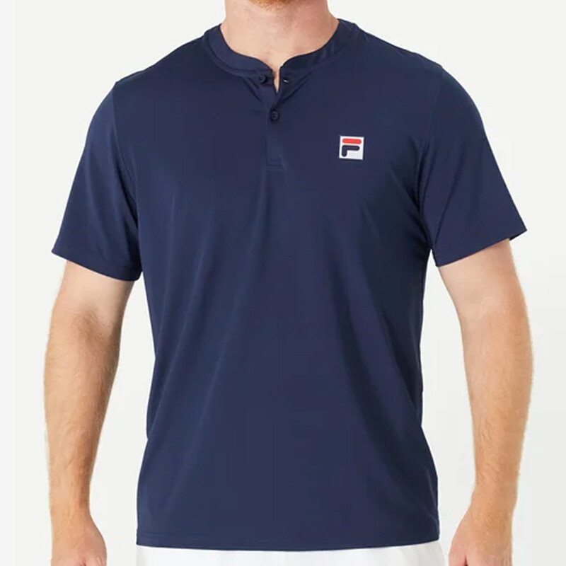 FILA Essentials Short Sleeve Henley (M) (Navy)