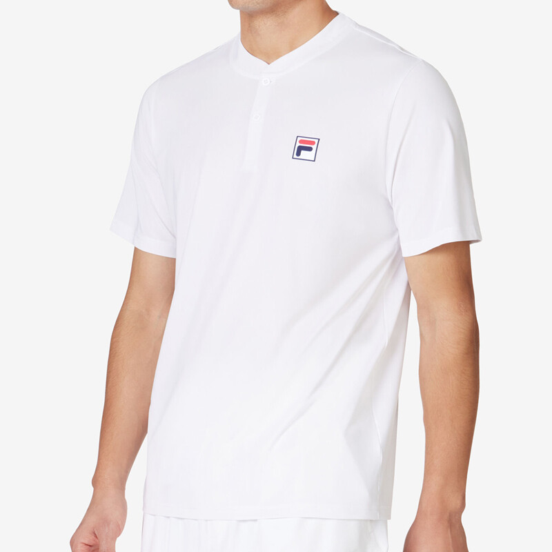 FILA Essentials Short Sleeve Henley (M) (White)