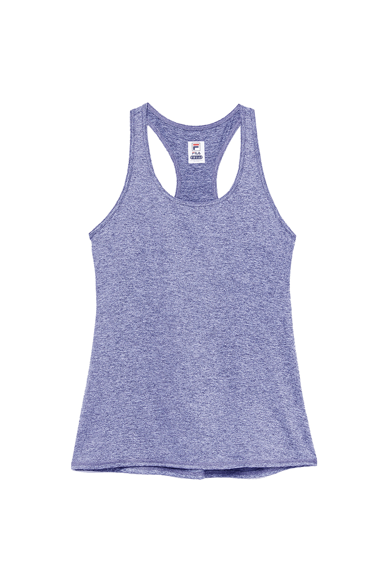 FILA Pickleball Heathered Racerback Tank (W) (Blue)