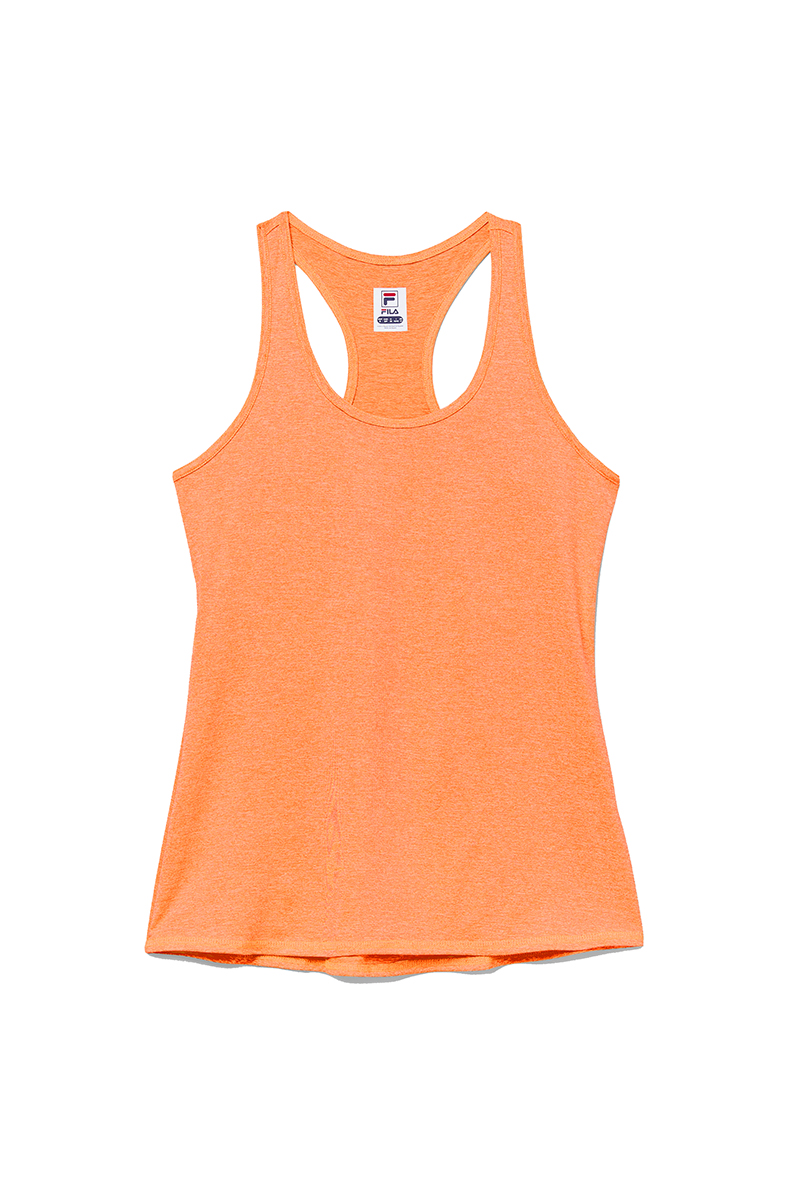 FILA Pickleball Heathered Racerback Tank (W) (Orange)