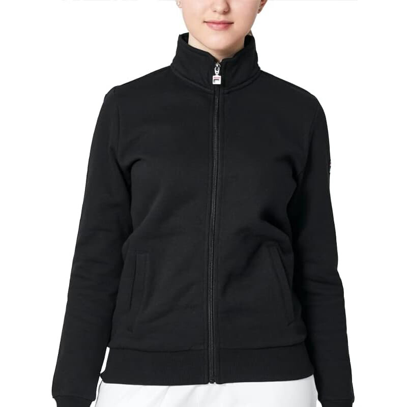 FILA Essentials Match Fleece Full Zip Jacket (W) (Black)