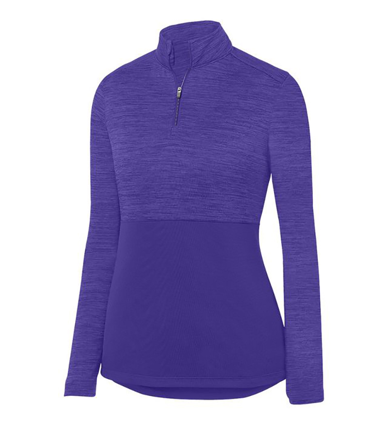 Augusta Shadow Tonal Heather 1/4 Zip Pullover (W) (Purple)