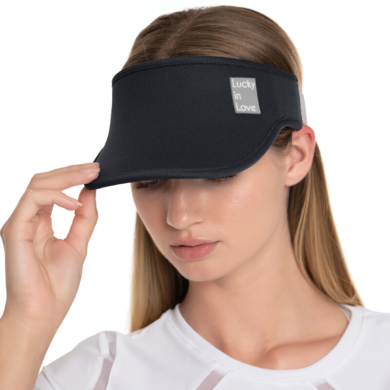 Lucky In Love Logo Stretch Visor (Black)