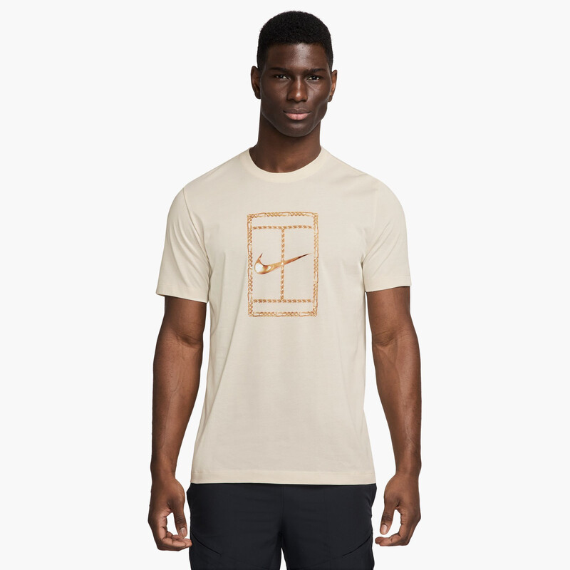 Nike Court Dri-FIT Heritage Tee (M) (Lt Orewood Brown)