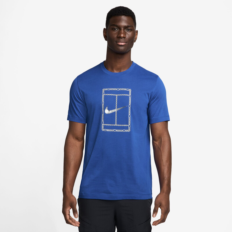 Nike Court Dri-FIT Heritage Tee (M) (Royal)