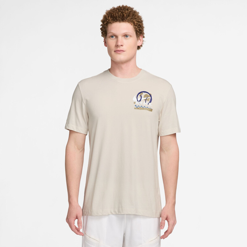 Nike Court Dri-FIT Graphic Tennis Tee (M) (Lt Orewood Brown)