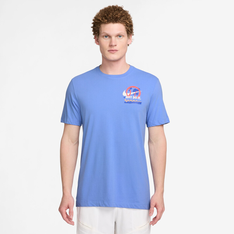 Nike Court Dri-FIT Graphic Tennis Tee (M) (Royal Pulse)