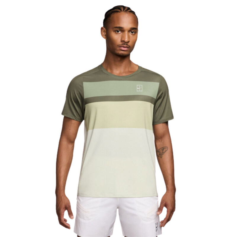 Nike Court Advantage Printed Top (M) (Medium Olive)