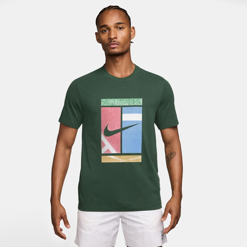 Nike Court Dri-FIT Tennis Court Tee (M) (Fir)
