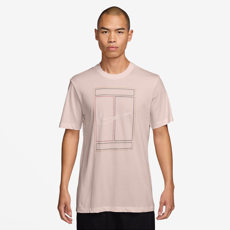 Nike Court Heritage Graphic Tee (M) (Silt Red)