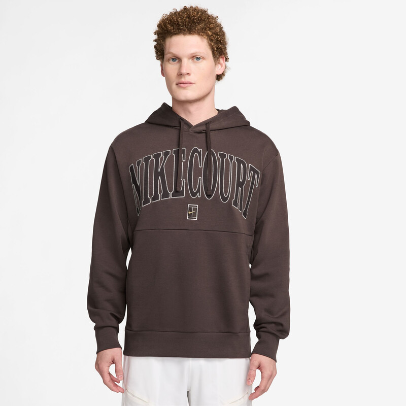 Nike Court Heritage Fleece Hoodie (M) (Baroque Brown)