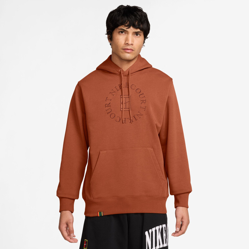 Nike Court Heritage Fleece PO Hoodie (M) (Dark Russet)