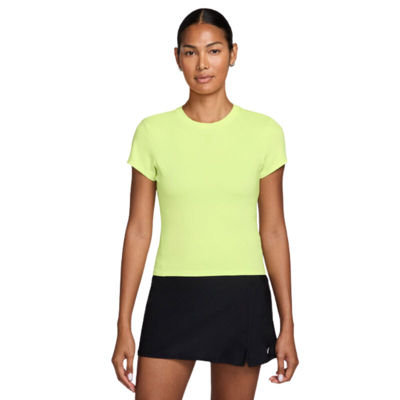 Nike Court Advantage Short Sleeve Top (W) (Lt Lemon Twist)