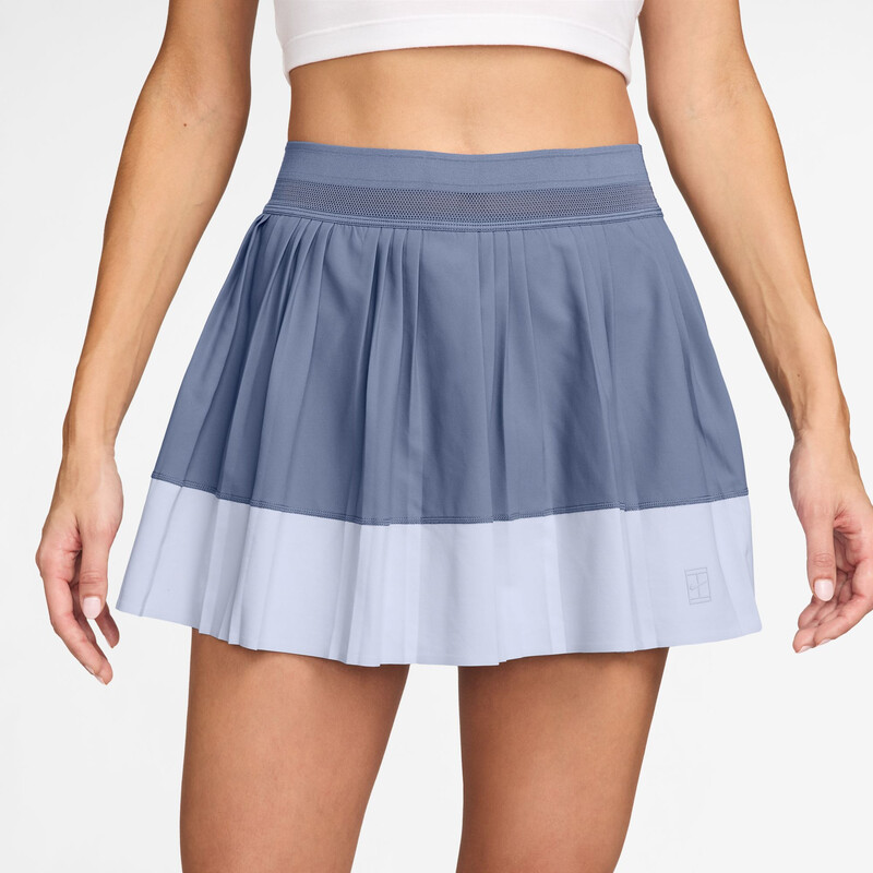 Nike Court Advantage Pleated Stripe Skirt (W) (Indigo)