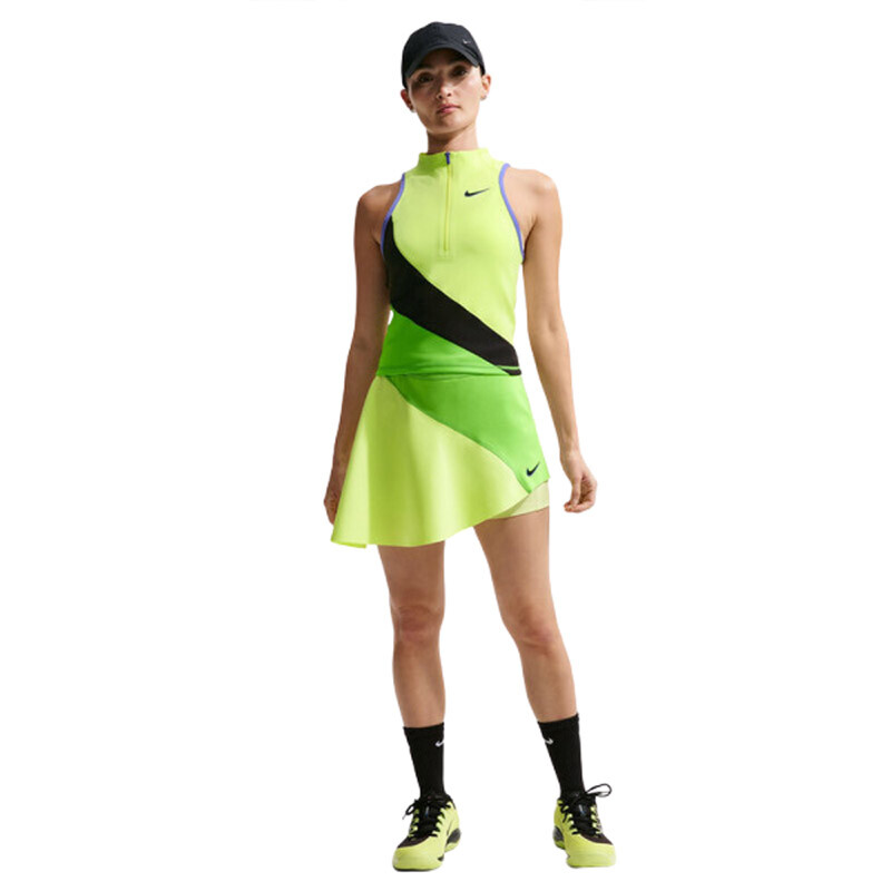 Nike Court Slam HR Skirt OZ (W) (Green/Yellow)
