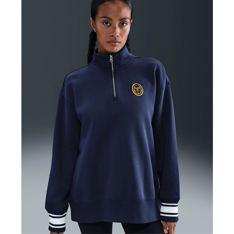 Nike Phoenix Fleece Long Sleeve 1/4 Zip (W) (Midnight Navy)