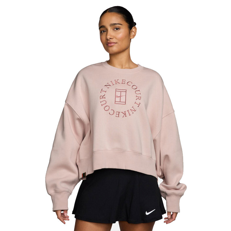 Nike Court Heritage Phoenix Fleece Crew Sweatshirt II (W) (Silt Red)