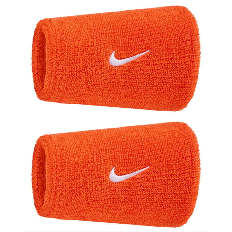 Nike Swoosh Classic Doublewide Wristbands (2x) (Team Orange)