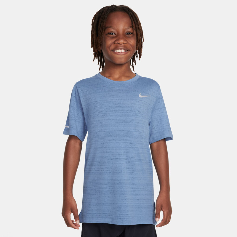 Nike Dri-FIT Miler Boys Short Sleeve Top (Blue Beyond)