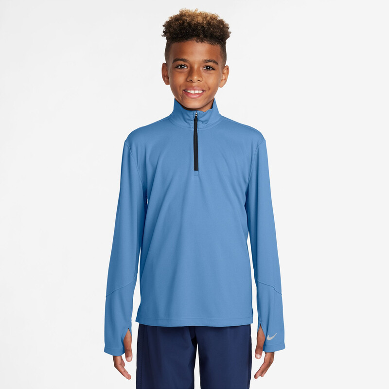 Nike Multi UV Long Sleeve 1/2 Zip Boys Top (Blue Beyond)