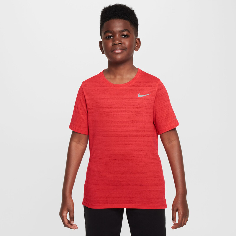 Nike Dri-FIT Miler Boys' Short Sleeve Top (Lt Crimson)