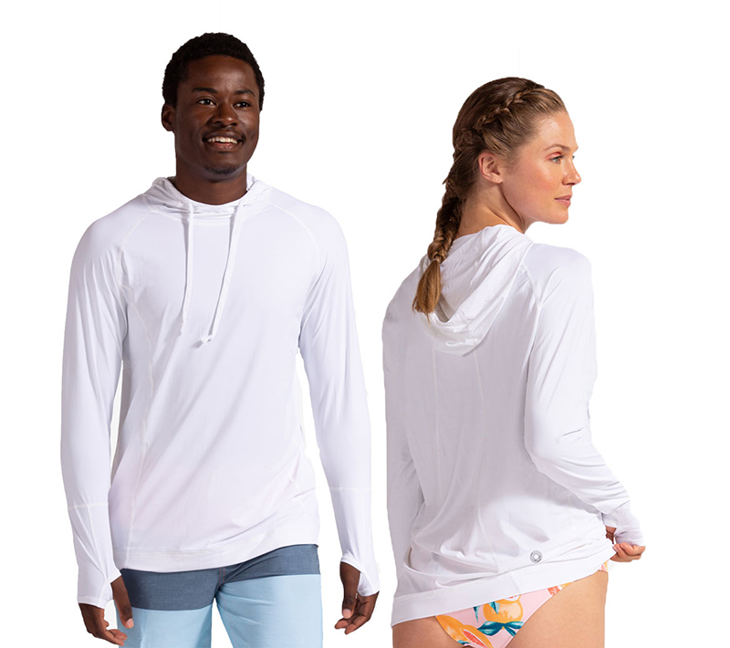 BloqUV Unisex Hoodie (U) (White)