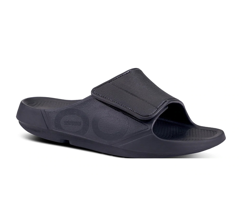 OOFOS OOahh Sport Flex Slide (U)(Black)