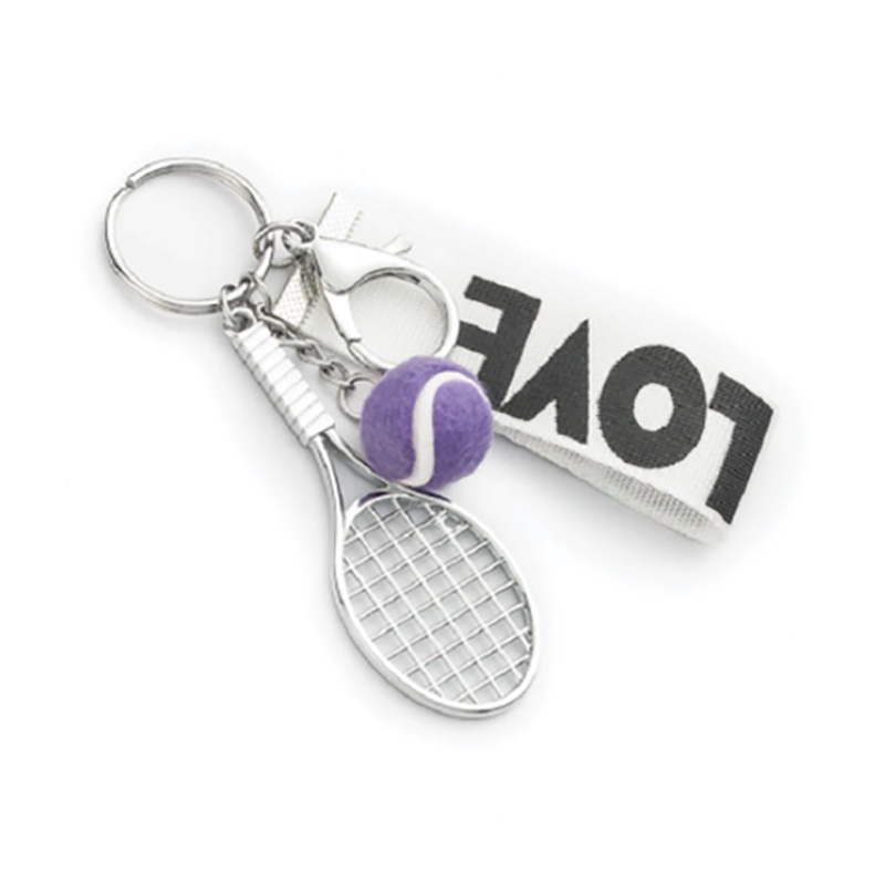Tennis Racquet Keychain (Purple)