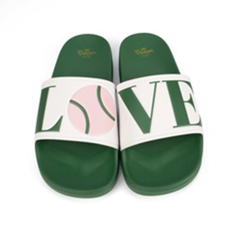 Queen of the Court Tennis Love Slides (W) (Green)