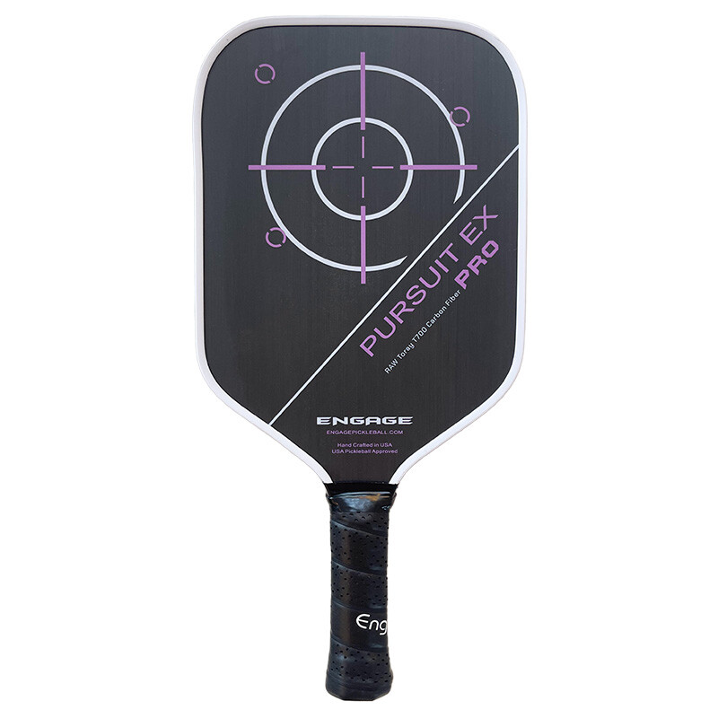 Engage Pursuit Pro EX 6.0 Raw Carbon Fiber Lite Pickleball Paddle (Magenta)