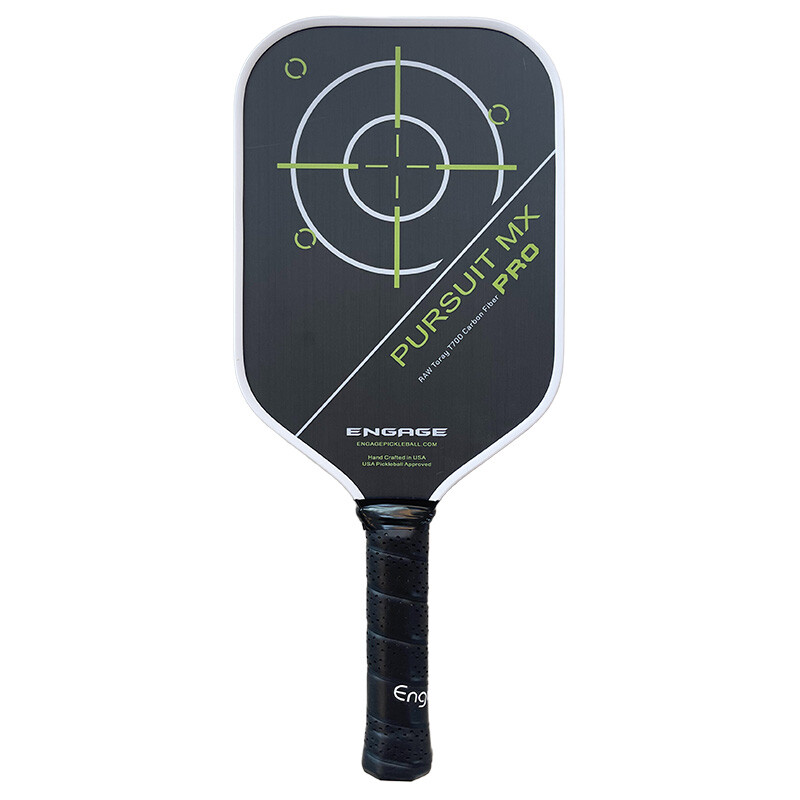 Engage Pursuit Pro MX Raw Carbon Fiber Pickleball Paddle (Lime)