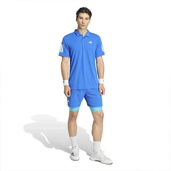 adidas Club 3 Stripes Polo (M) (Glory Blue)