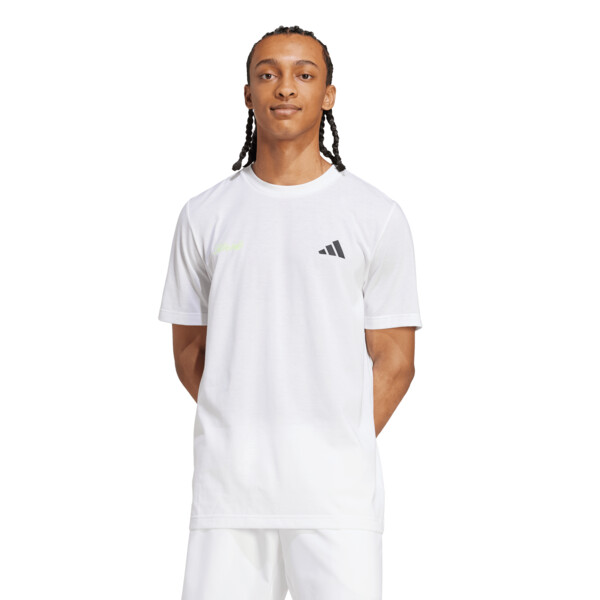 adidas Tennis US Graphic Tee (M) (White)