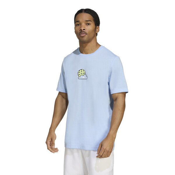 adidas Pickleball Graphic Tee (M) (Glow Blue)
