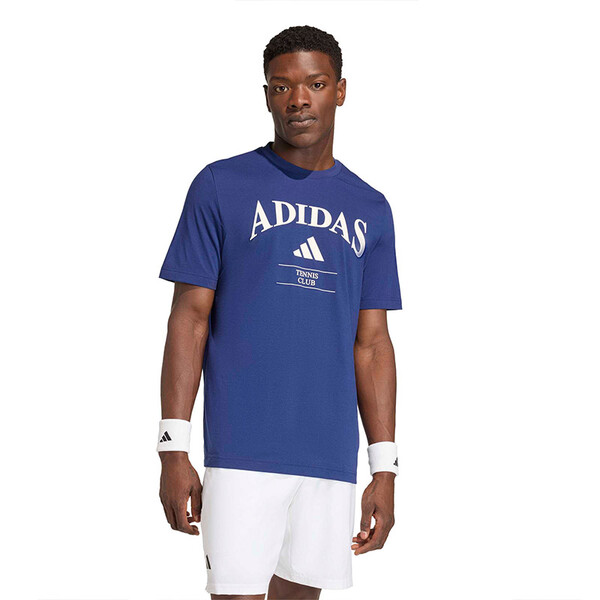 adidas Heritage Tennis Graphic Tee (M) (Dark Blue)
