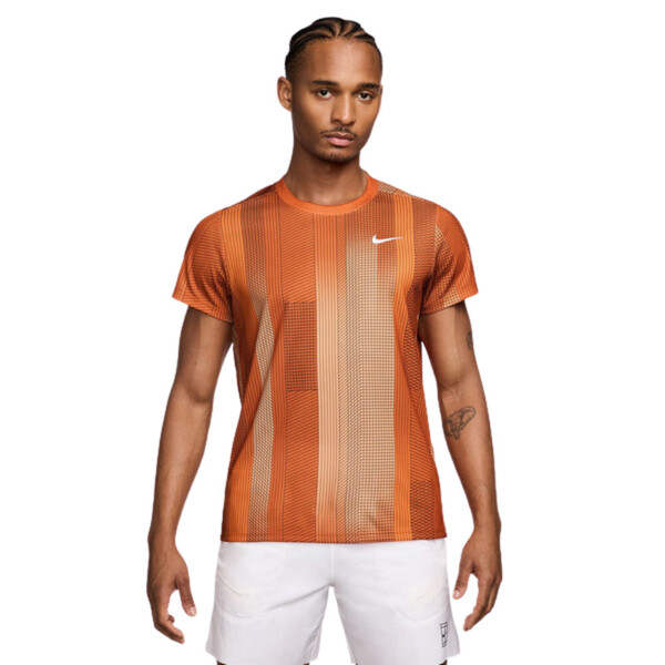 Nike Court Dri-FIT Victory Printed Top (M) (Campfire Orange)
