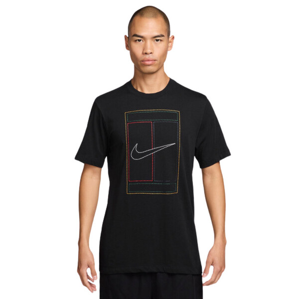 Nike Court Heritage Graphic Tee (M) (Black)