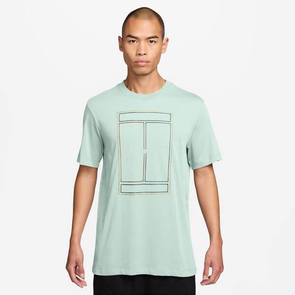 Nike Court Heritage Graphic Tee (M) (Barely Green)