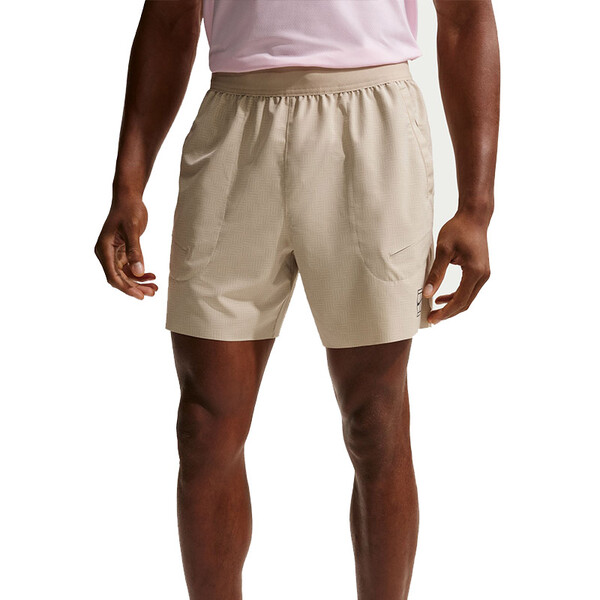 Nike Court Advantage 6" Printed Short (M) (Desert Khaki)