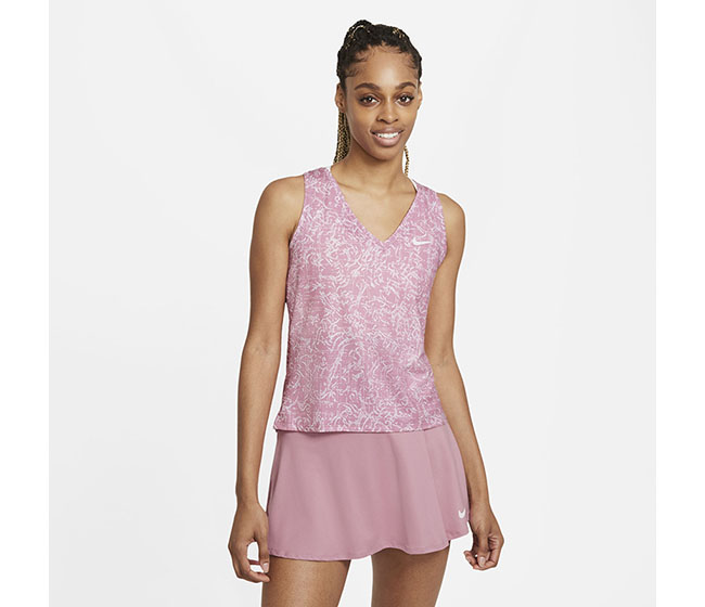 Nike Court Victory Printed Tank (W) (Pink)
