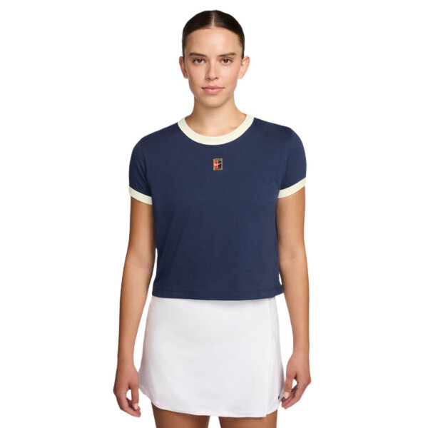 Nike Heritage Racquet Club Short Sleeve Tee (W) (Navy)