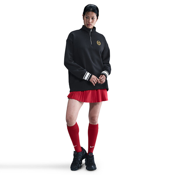 Nike Phoenix Fleece Long Sleeve 1/4 Zip (W) (Black)